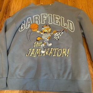 Garfield Light Blue Basketball Sweatshirt